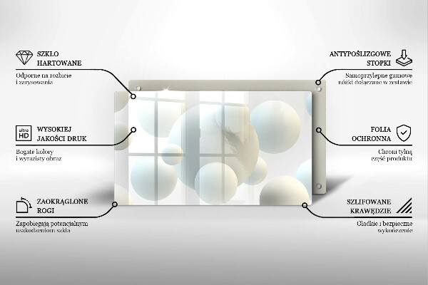 Protection plaque induction Boules 3D modernes