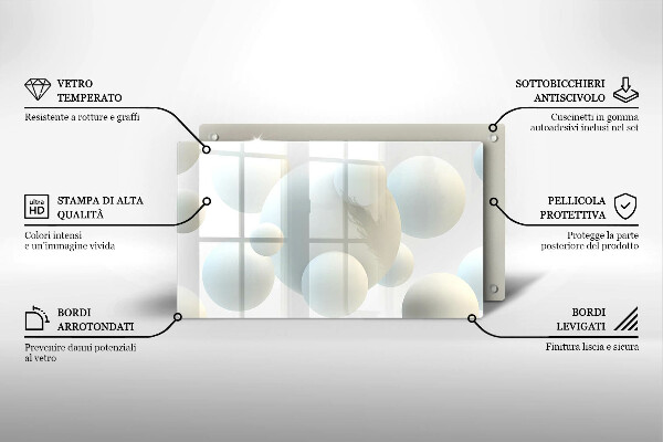 Protection plaque induction Boules 3D modernes