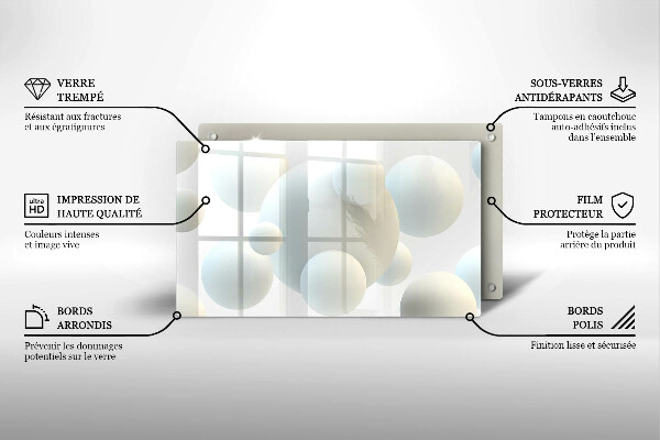 Protection plaque induction Boules 3D modernes