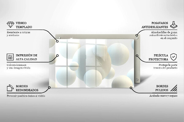 Protection plaque induction Boules 3D modernes