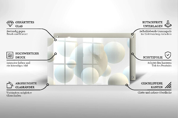 Protection plaque induction Boules 3D modernes