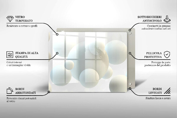 Protection plaque induction Boules 3D modernes