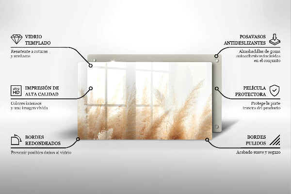 Protection plaque induction Herbe de la pampa