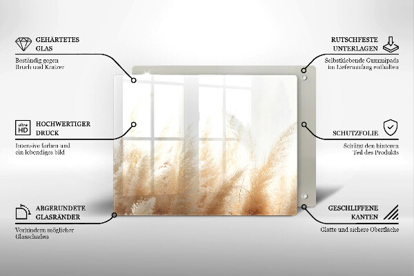 Protection plaque induction Herbe de la pampa