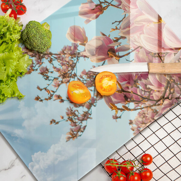 Protection plaque induction Arbre à fleurs roses