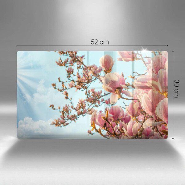 Protection plaque induction Arbre à fleurs roses