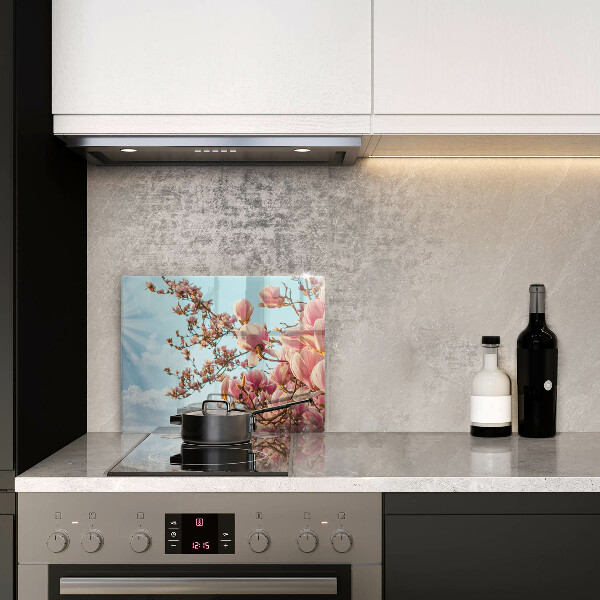 Protection plaque induction Arbre à fleurs roses