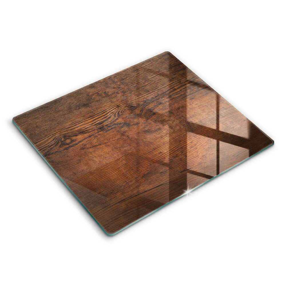Protection plaque induction Planche de bois foncé