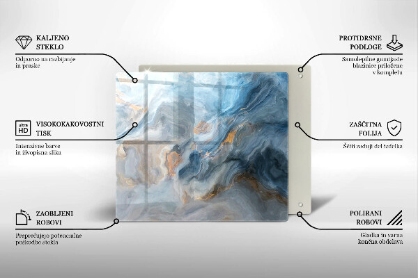 Protection plaque induction Texture de marbre