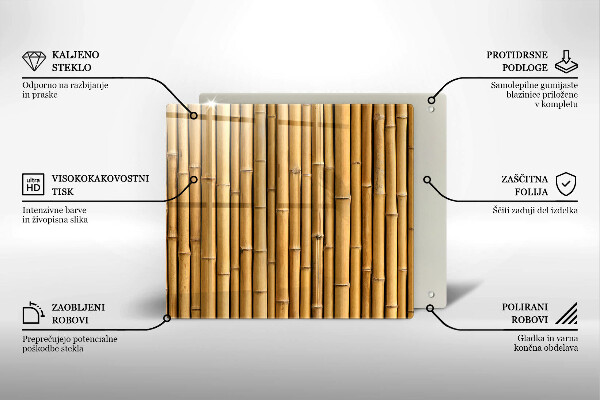 Protection plaque induction Bambou bohème nature