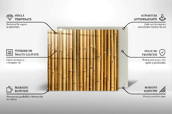 Protection plaque induction Bambou bohème nature