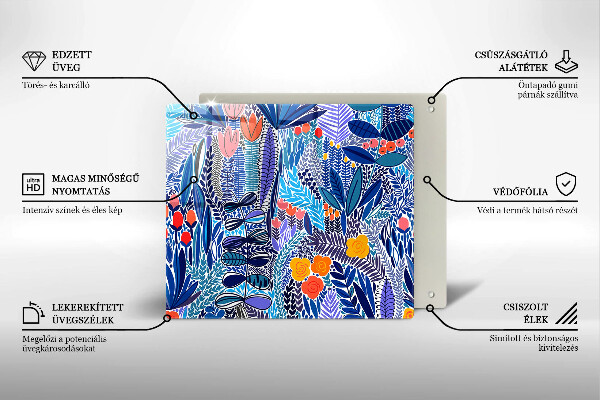 Protection plaque induction Prairie peinte