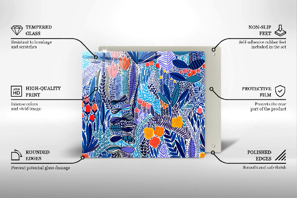 Protection plaque induction Prairie peinte