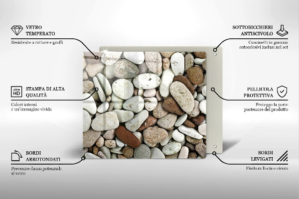 Protection plaque induction Fond de petites pierres