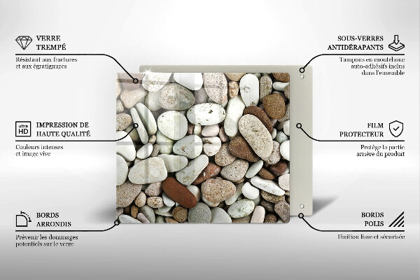 Protection plaque induction Fond de petites pierres