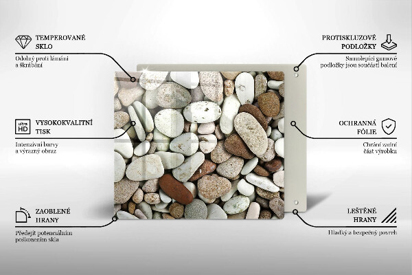 Protection plaque induction Fond de petites pierres