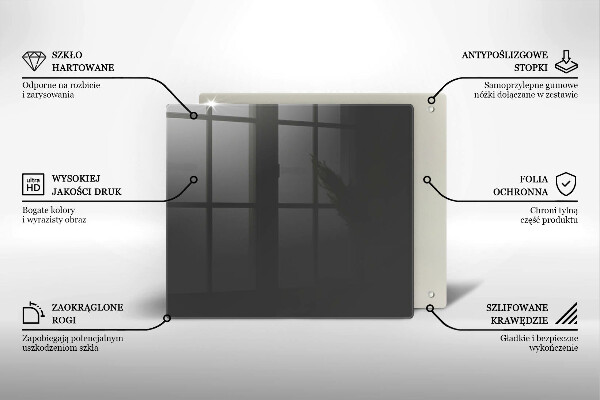 Protège plaque de cuisson Couleur grise