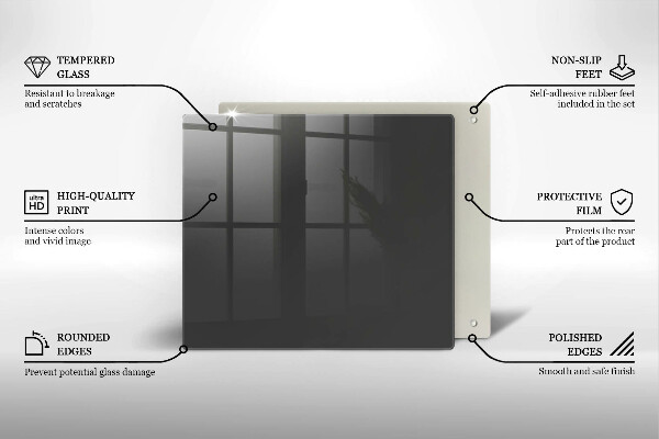 Protège plaque de cuisson Couleur grise