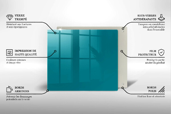 Protège plaque de cuisson Turquoise