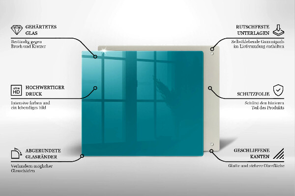 Protège plaque de cuisson Turquoise