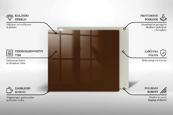 Protège plaque de cuisson marron