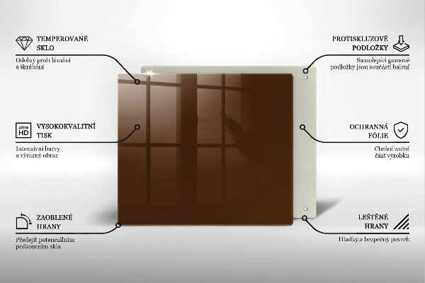 Protège plaque de cuisson marron