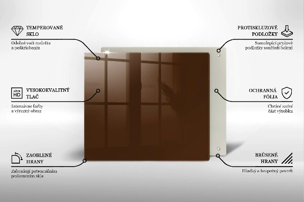 Protège plaque de cuisson marron