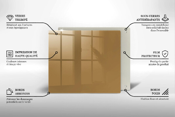 Protège plaque de cuisson Couleur beige