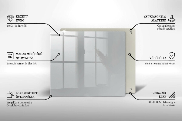 Protège plaque de cuisson Couleur grise