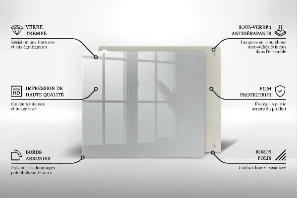Protège plaque de cuisson Couleur grise