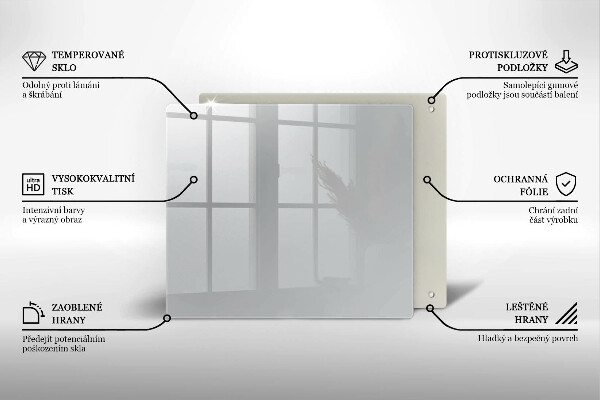 Protège plaque de cuisson Couleur grise