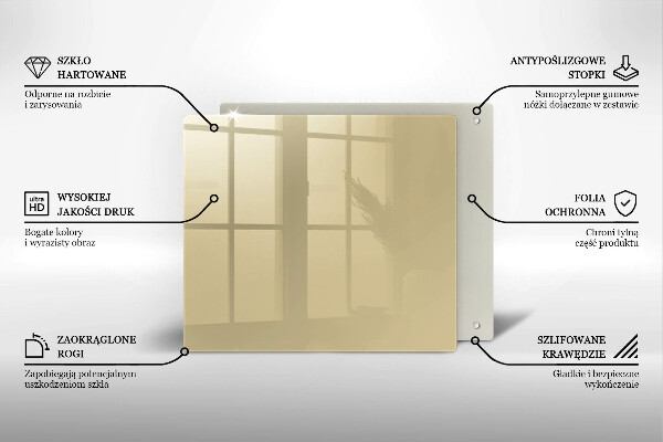 Protège plaque de cuisson Couleur beige