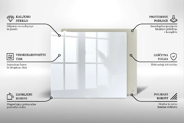 Protège plaque de cuisson couleur blanche