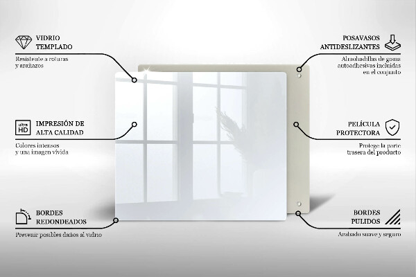 Protège plaque de cuisson couleur blanche