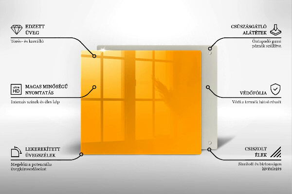 Protège plaque de cuisson Couleur jaune foncé