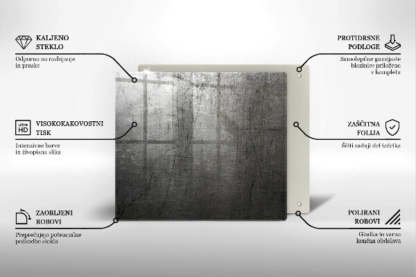 Protection plaque induction Texture métallique