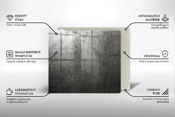 Protection plaque induction Texture métallique