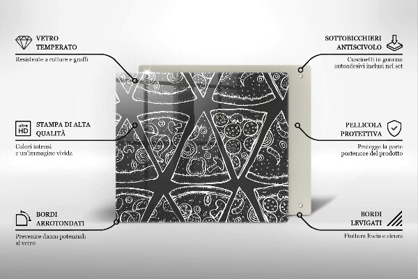 Protection plaque induction Illustration de pizza