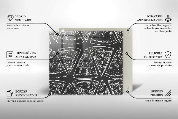 Protection plaque induction Illustration de pizza