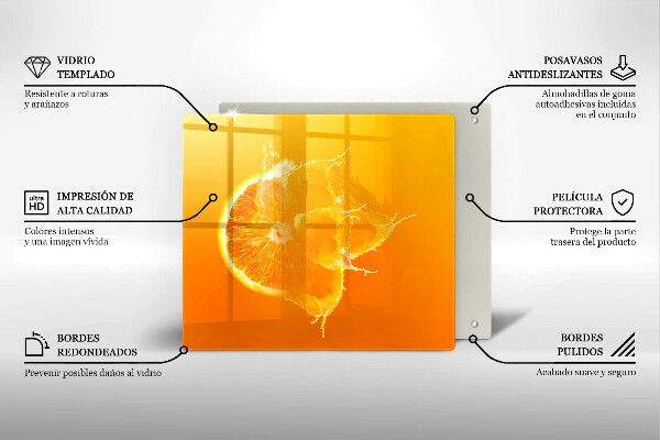 Protection plaque induction Fruit orange juteux