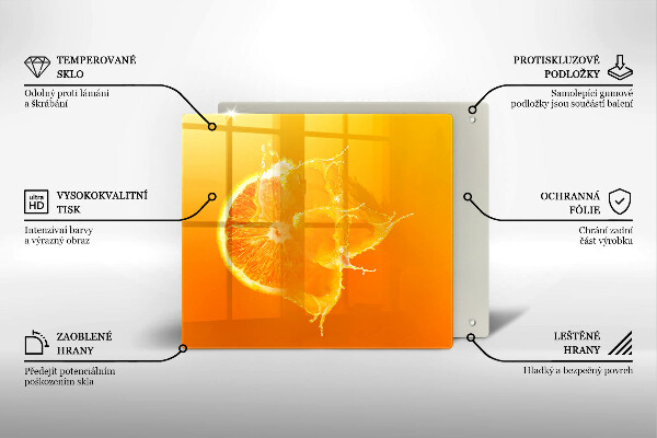 Protection plaque induction Fruit orange juteux