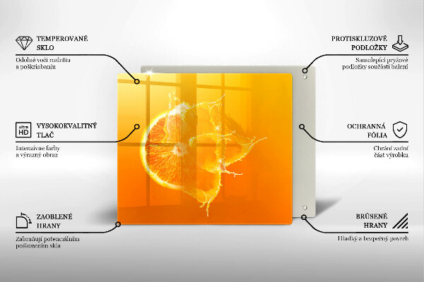 Protection plaque induction Fruit orange juteux