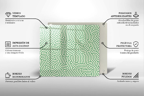 Protection plaque induction Lignes abstraites