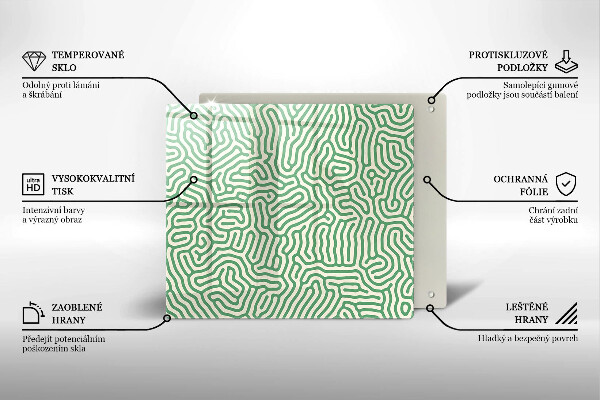 Protection plaque induction Lignes abstraites