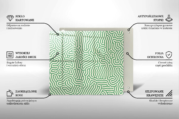 Protection plaque induction Lignes abstraites