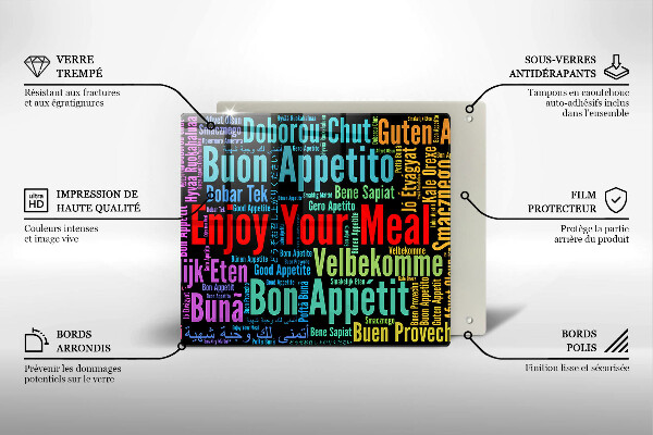 Protection plaque induction Sous-titres Bon appétit langues