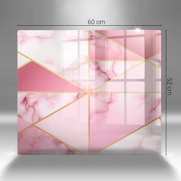 Protection plaque induction Marbre géométrique