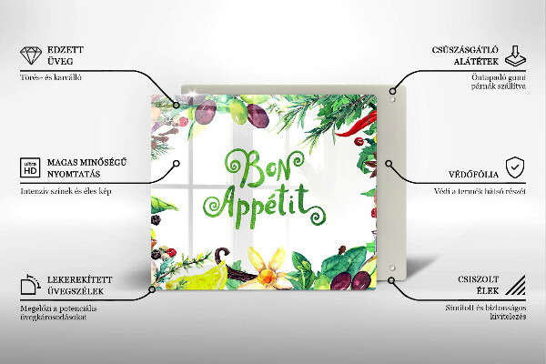 Protection plaque induction Inscription Bon Appetit