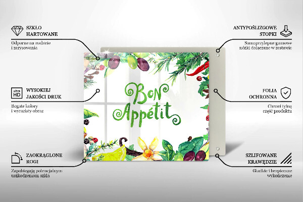 Protection plaque induction Inscription Bon Appetit