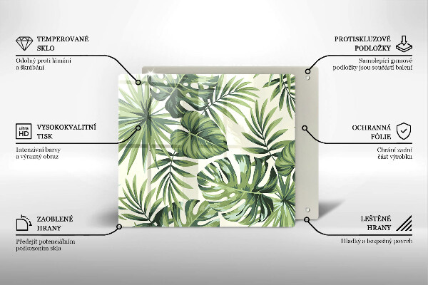 Protection plaque induction Illustration de feuilles de Monstera